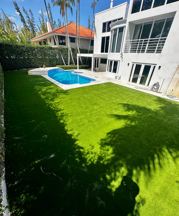 Safe and resilient artificial turf installed playground in Miami