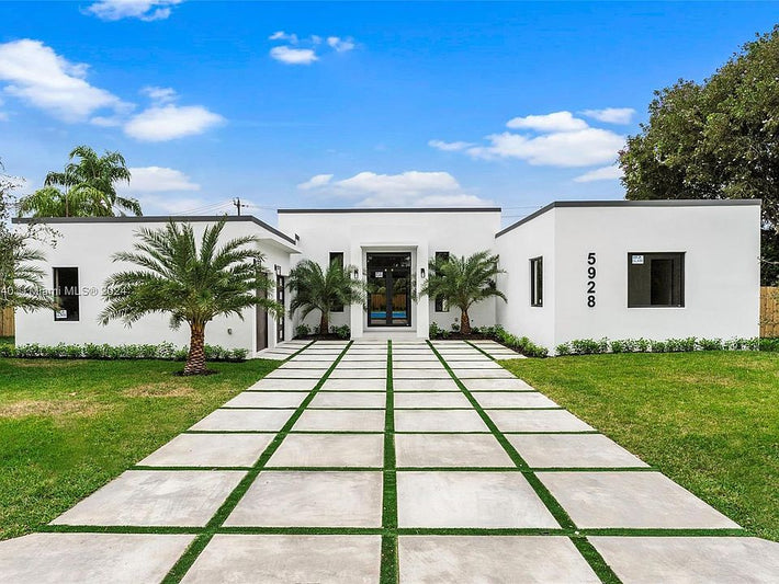 Residential landscape design plan created for a front and backyard in Miami, Florida
