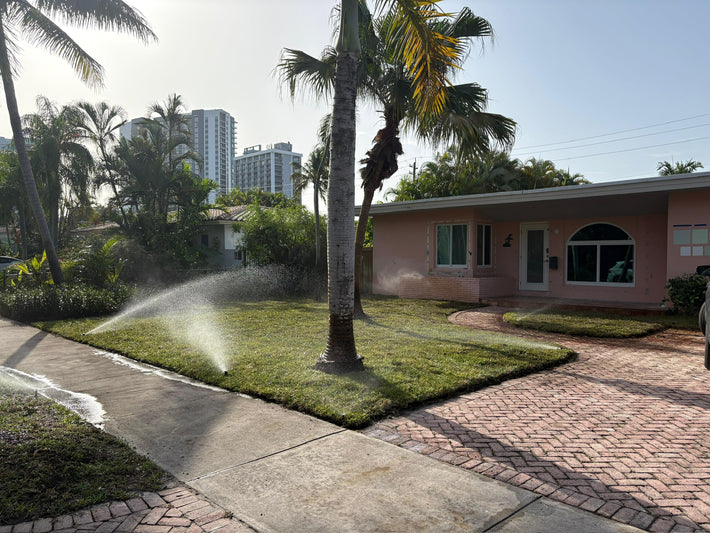 Residential sod installation service delivering instant curb appeal in Miami